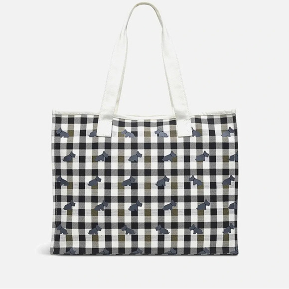 RADLEY LONDON Handbags - Radley London Canvas Tote Bag Medium Westie Dog Plaid